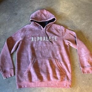 Alphalete Core Sweater Men Medium Adult Red Hoodie Pocket Pullover Drawstring